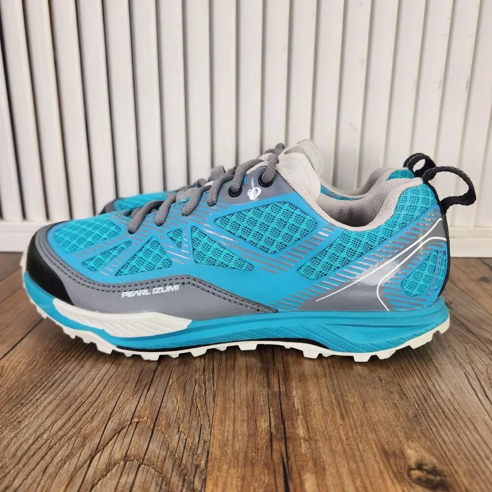 Pearl Izumi X-Alp Seek VII Cycling Shoes Women's 7.5 Blue Gray SPD Mountain Bike